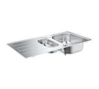 GROHE K200 | 1 cubeta | Fregadero de cocina - sobre encimera| Medida corte: 941 x 476 mm | incluye: desagüe automático, sifón, cestillo y set de montaje | acero inoxidable | 31564SD1