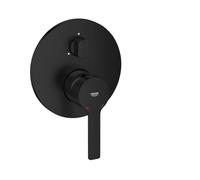 GROHE Lineare - Grifo de baño/ducha empotrado con inversor de 3 vías (palanca metálica, cartucho cerámico 46mm, sin cuerpo empotrado), negro mate, 240952431