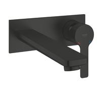 GROHE Lineare - Grifo Monomando de Lavabo de Pared (2 Orificios, Sin Cuerpo Empotrado, Caño 207 mm, Distancia 110 mm, Ahorro de Agua 5 l/min), Negro Mate, 234442431