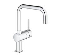 Mezclador monomando de fregadero Grohe Minta, 223 mm de proyección, caños en forma de U, giratorio, 32488000, Color: cromado
