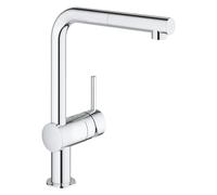 Mezclador monomando de fregadero GROHE Minta, caño en L, con caño extraíble mousseur, 32168000, Color: cromado