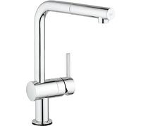 Grohe Minta Touch - Grifo de cocina monomando, caño alto en L, caño giratorio de 360°, cabezal extraíble hacia fuera (31360001)