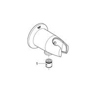 Grohe movario Codo acoplamiento con soporte alcachofa de ducha movario cromo/cromada Ref. 2840, Plateado