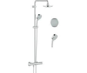 Grohe New Tempesta conjunto de ducha a pared con termostato con rociador con efecto lluvia StarLight Chrome 27922000