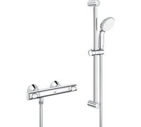 Grohe Precision Flow Conjunto de ducha con termostato 1/2" Plata, Conjunto de ducha con termostato 600
