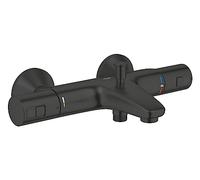GROHE Precision Start Termostato para baño y ducha 1/2" QuickFix (Ahorro de agua, Bloqueo de seguridad a 38 °C), Negro mate 345982430