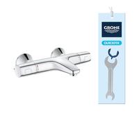 GROHE Precision Trend - Grifo termostático de bañera (ahorro de agua, mando ergonómico de metal, cuerpo de seguridad antiquemaduras, duradero), cromo, 34227002.