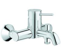 GROHE QuickFix Start Classic, Grifo de ducha o bañera monomando (montaje en pared y salida inferior, inversor automático, menor consumo de agua, instalación con QuickSpanner incluída), cromo, 23787000
