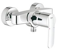 GROHE QuickFix Wave Cosmopolitan, Grifo de ducha monomando (montaje en pared, válvula anti-retorno, menor consumo de agua, instalación con QuickSpanner incluída), cromo, 23208000