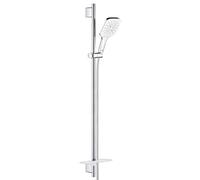 GROHE Rainshower 26587LS0 SmartActive Cube 130 - Juego de barras de ducha (3 tipos de chorro), color blanco