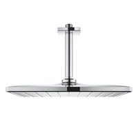 GROHE Rainshower 310 Mono Cube Head - Juego de ducha de 310 mm montado en el techo con brazo de ducha de 142 mm, acabado cromado, forma cuadrada 26565000