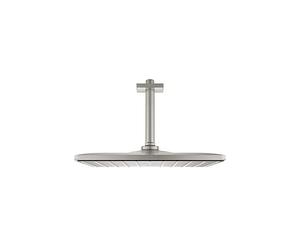 GROHE Rainshower 310 Mono Cube Head - Juego de ducha de 310 mm, montaje en techo, cabezal de ducha que ahorra agua con brazo de ducha de 142 mm, aspecto de acero inoxidable, forma cuadrada 26566DC0
