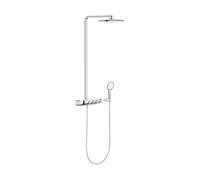 Grohe Rainshower conjunto de ducha a pared con termostato con rociador con efecto lluvia StarLight Chrome 26250LS0