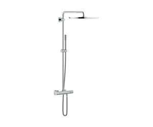 Grohe Rainshower conjunto de ducha a pared con termostato con rociador con efecto lluvia StarLight Chrome 27174001