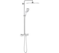 Grohe Rainshower conjunto de ducha a pared con termostato StarLight Chrome 26652000