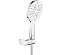 Grohe 26580LS0 26580LS0-Rainshower SmartActive 130 Conjunto de Ducha con Soporte 3 chorros, Moon White, 130 mm