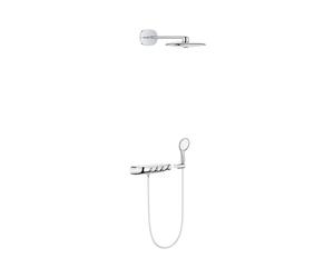 Grohe Rainshower conjunto de ducha empotrado con termostato con rociador con efecto lluvia StarLight Chrome 26443000