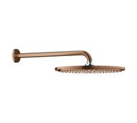 Grohe Rainshower Cosmopolitan 310 set de ducha mural, incl. brazo de ducha 380mm, 26066DL0, Color: cálido atardecer cepillado