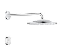 Grohe Rainshower -Ducha mural con brazo 422mm,Conjunto Redondo - SmartConnect 310 2 chorros (Ref 26640000)