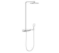 Grohe Rainshower conjunto de ducha a pared con termostato con rociador con efecto lluvia StarLight Chrome 26361000
