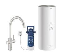 Grohe Red grifo de cocina con calentador de agua de pie SuperSteel 30079DC1