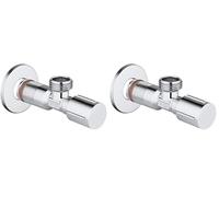 Grohe Robinnet pieza de escuadra, Plateado, 22043000 (Paquete de 2)