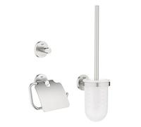 Grohe Essentials - Conjunto de complementos para WC 3 en 1, supersteel 40407DC1