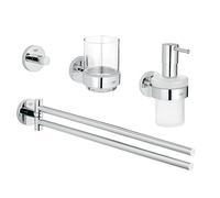 Grohe - Set de accesorios de baño Lavabo-Set 4 en 1 color Round (cromo) Ref. 40846001 redondo(cromo)
