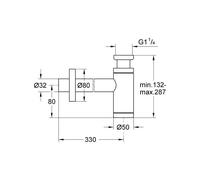 GROHE Sifón 28912 Para Lavabos 1 1/4" Caliente Atardecer Geb.