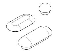 GROHE Silencer (para asiento y tapa, 2 piezas para la tapa + 4 piezas para el asiento, cierre suave), blanco alpino, 102905SH00