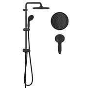 GROHE Sistema de ducha Vitalio Start System 250 QuickFix (Ahorro de agua, 2 chorros con inversor, sistema antical), Negro mate 266802430