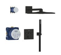 Grohe SmartControl conjunto bañera/ducha empotrado con termostato con rociador con efecto lluvia negro 348752430