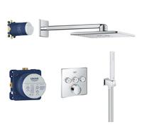 Grohe SmartControl conjunto de ducha empotrado con termostato con rociador con efecto lluvia StarLight Chrome 34712000