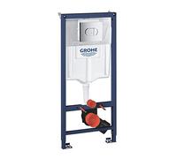 GROHE Solido 38981000 - Sistema de instalación 3 en 1 (1,13 m de altura, incluye elemento Rapid SL para inodoro, placa de cubierta Arena Comopolitan y accesorios para montaje en pared)