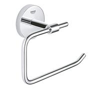 Grohe Start Cosmopolitan QuickFix - Portarrollos sin Tapa, Cromo, para Pegar (Pegamento QuickGlue A1) o atornillar, Ref. 41165000