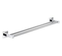 GROHE Start Cube QuickFix - Barra para toallas doble de 60cm, cromo, para atornillar con QuickScrew, no pegamento, ref. 41104000