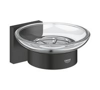 Grohe Start Cube jabonera de pared negro-transparente 410962430