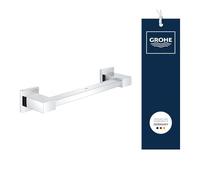 GROHE Start Cube QuickFix - Barra de agarre de 30cm, seguridad en ducha y bañera, cromo, para atornillar con QuickScrew, no pegamento, ref. 41094000