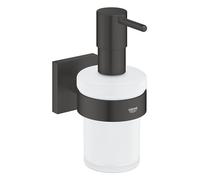 GROHE Start Cube Quickfix, Dispensador de jabón con Soporte Mural, Negro Mate 410982430