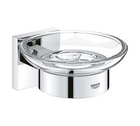 Grohe Start Cube QuickFix - Dispensador de jabón, Cromo, para Pegar (Pegamento QuickGlue A1) o atornillar, Ref. 41096000