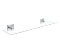 GROHE Start Cube QuickFix - Estanteria de baño de Cristal de 53cm, Cromo, para Pegar (Pegamento QuickGlue A2) o atornillar, Ref. 41109000