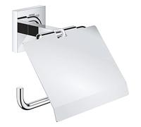 GROHE Start Cube QuickFix - Portarrollos con tapa, cromo, para pegar (pegamento QuickGlue A1) o atornillar, ref. 41102000