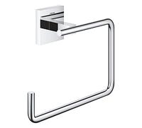GROHE Start Cube QuickFix - Toallero individual de argolla, cromo, para pegar (pegamento QuickGlue A1) o atornillar, ref. 40975000