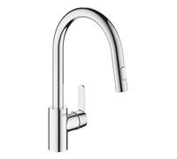GROHE Start Curve, Grifo de cocina (caño alto, forma en C, menor consumo de agua), cromo, 31554001
