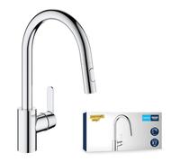 GROHE Start Curve, Grifo de cocina (caño alto, forma en C, menor consumo de agua), cromo, 31554001
