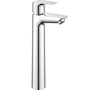 Grohe Start Edge QuickFix- Grifo de lavabo monomando XL (caño alto, vaciador push-open, menor consumo de agua con caudal 3,5 l/min, instalación rápida, altura 304mm), cromo, 23777001