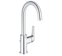 Grohe Start Flow- Grifo de lavabo monomando L (caño alto en C, vaciador automático, menor consumo de agua, altura 310mm), cromo, ref. 23811000