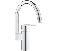 GROHE Start QuickFix, Grifo de cocina (caño alto en C, giro 150º, menor consumo de agua, sistema de instalación rápida), cromo, 30469000