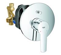 GROHE Start, Grifo de ducha o bañera monomando (montaje empotrado, instalación oculta, inversor automático, menor consumo de agua), cromo 23558002