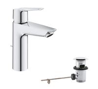 Grohe Start- Grifo de lavabo monomando S (vaciador automático, menor consumo de agua, altura 192mm), cromo, 23455002